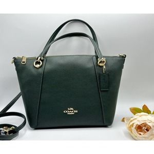 NWT Coach Kacey Satchel Amazon Green Color